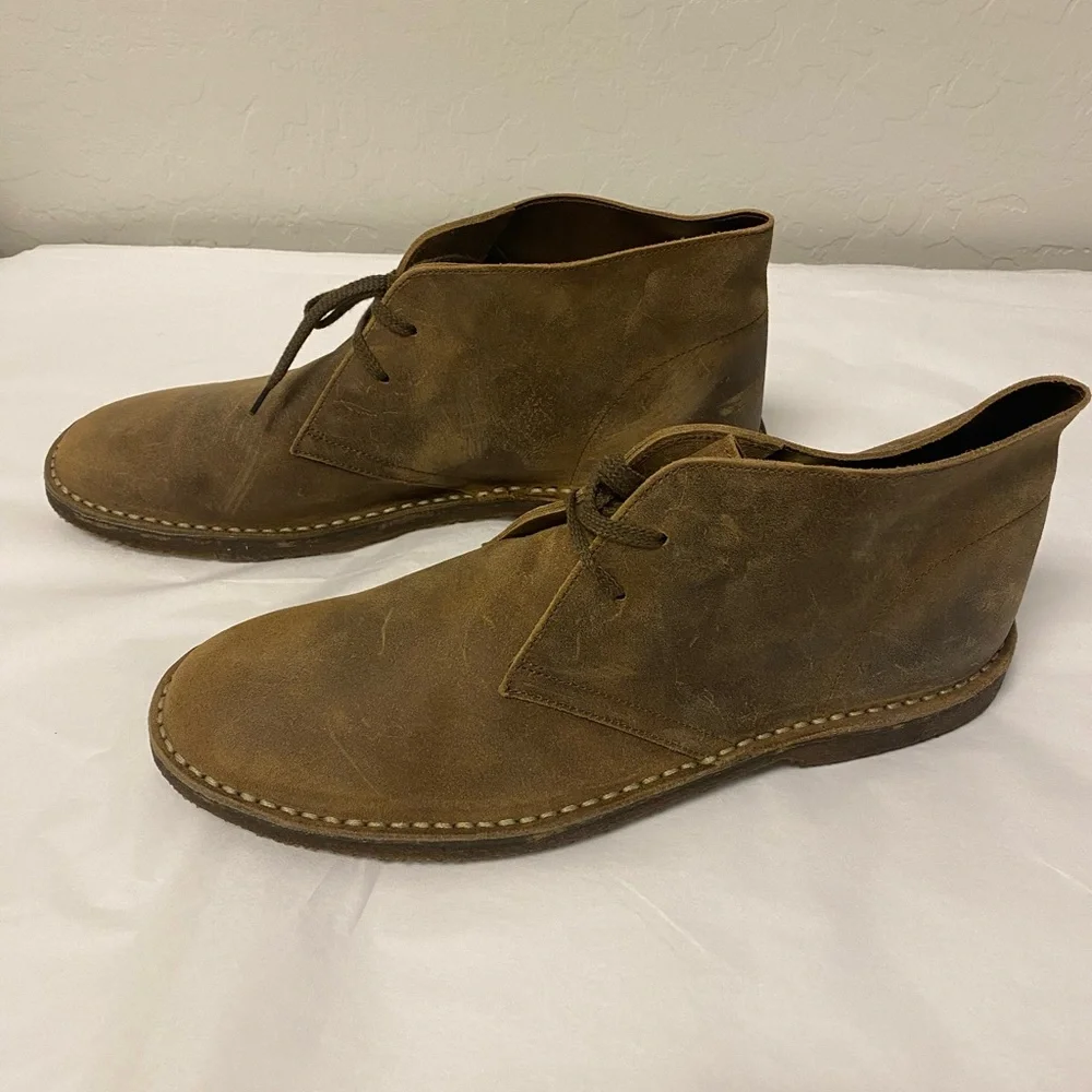 J‎ CREW MacAlister Waxed Leather boots Size 12 NIB made in Ita…